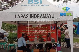 Peringati HDKD ke- 77 , Lapas Indramayu Gelar Donor Darah