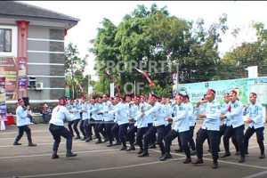 Semangat Petugas Lapas Indramayu Ikuti Lomba Yel-yel di Kanwil Kemenkumham Jabar