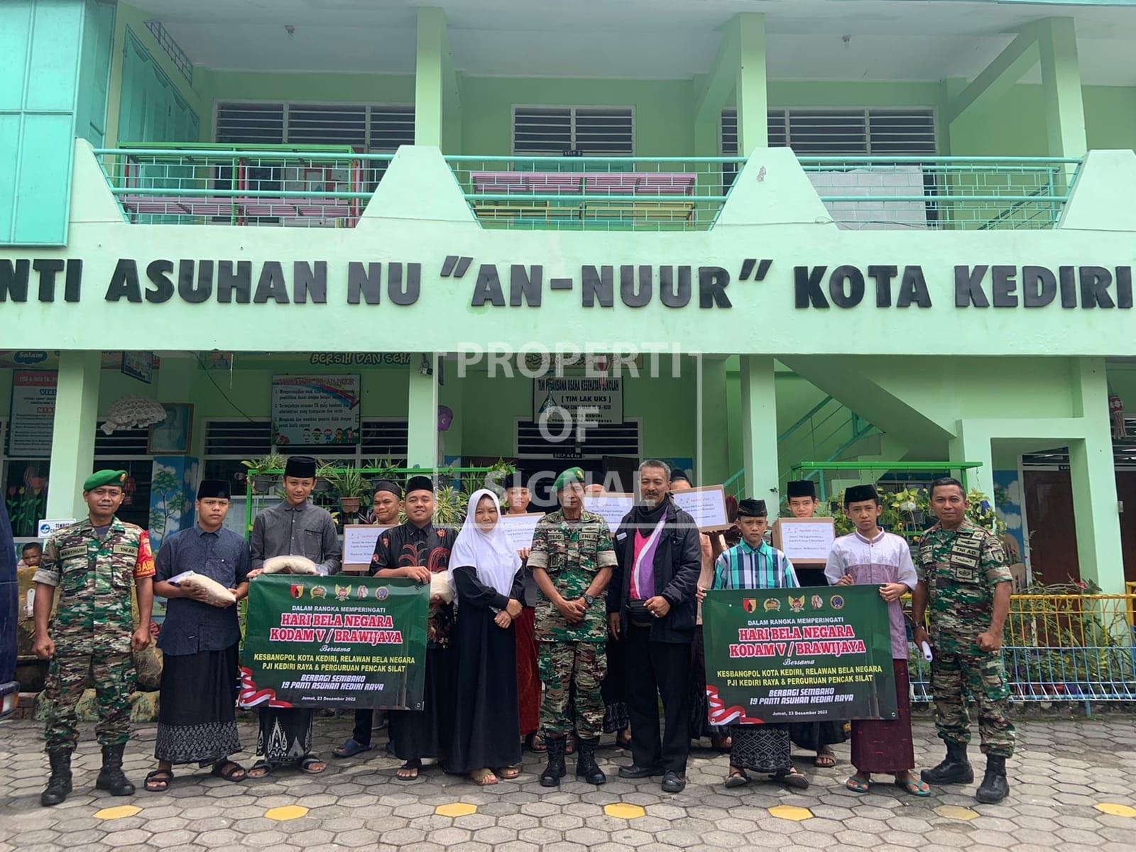 PJI, Kodam V/ Brawijaya dan Kesbangpol Kota Kediri berbagi di 19 Panti Asuhan PJI, Kodam V/ Brawijaya dan Kesbangpol Kota Kediri berbagi di 19 Panti Asuhan