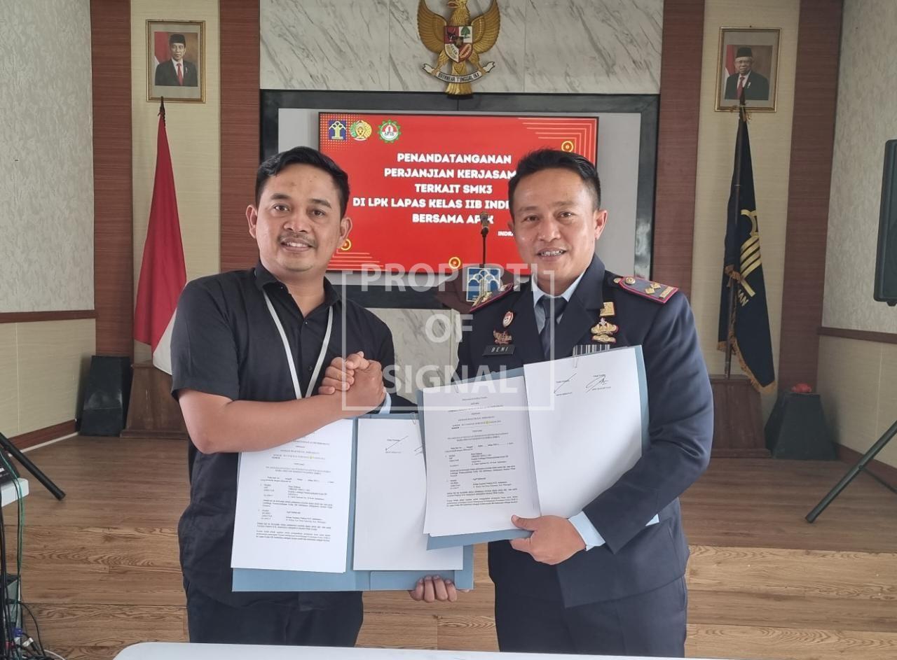 Implementasi SMK3, Lapas Indramayu Teken Perjanjian Kerjasama dengan APIK Implementasi SMK3, Lapas Indramayu Teken Perjanjian Kerjasama dengan APIK