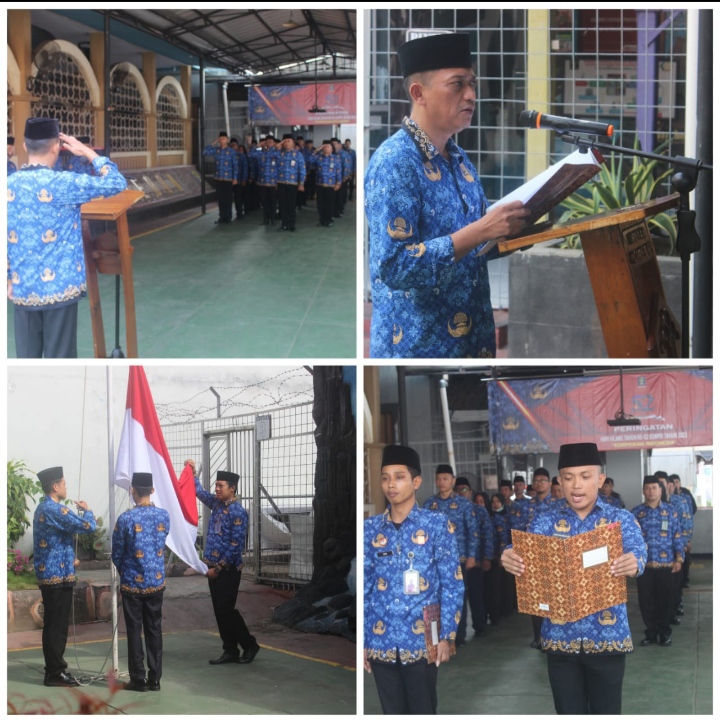 Rutan Cirebon Laksanakan Upacara Peringatan HUT Korpri ke-52