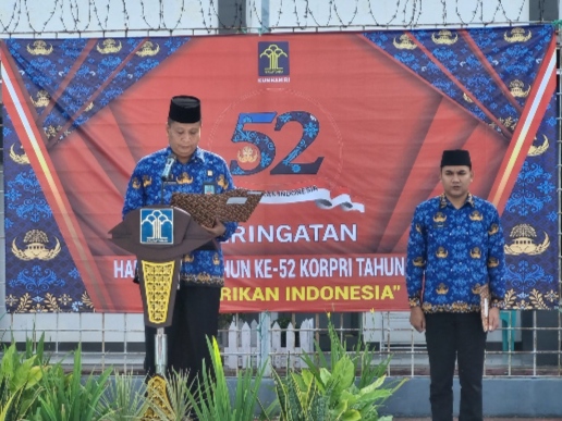 Lapas Indramayu Gelar Upacara Peringatan HUT Korpri ke- 52 Tahun