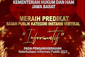 Karutan Cirebon Ucapkan Selamat Atas Penghargaan Keterbukaan Informasi Publik yang diraih Kemenkumham Jabar