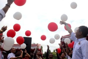 Launching Kegiatan HPN 2024 dan HUT PWI Ke-78 Berlangsung Meriah dengan Pelepasan Balon ke Udara