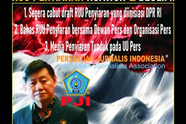 PJI Tolak Keras RUU Penyiaran! Ngawur & Dzolim!