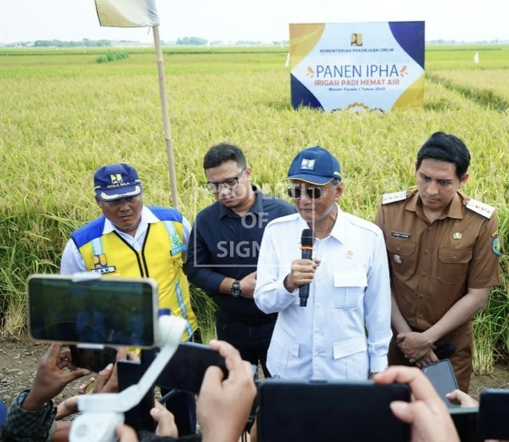 Menteri PU dan Bupati Indramayu Panen Perdana Metode IPHA, Hasilkan 11 Ton Per Hektare Menteri PU dan Bupati Indramayu Panen Perdana Metode IPHA, Hasilkan 11 Ton Per Hektare