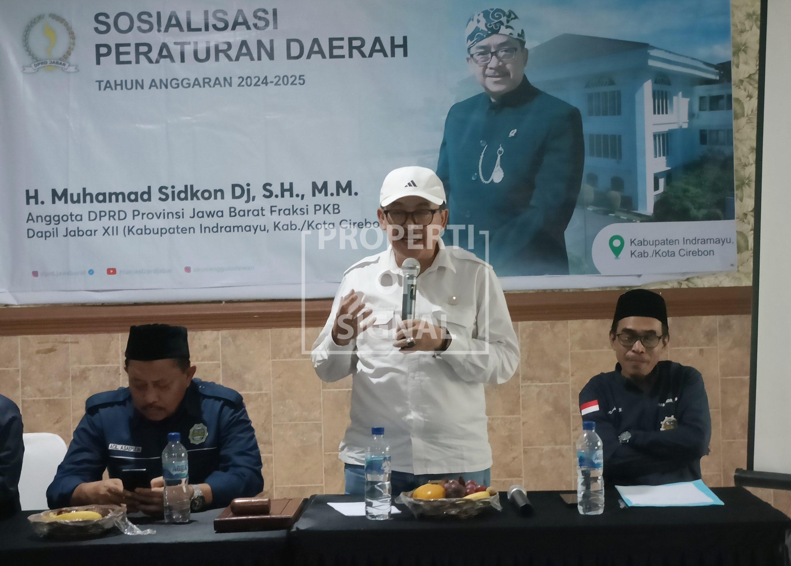 Anggota DPRD Jabar H. Sidkon Dj Gelar Sosialisasi Perda Ekonomi Kerakyatan di Indramayu Anggota DPRD Jabar H. Sidkon Dj Gelar Sosialisasi Perda Ekonomi Kerakyatan di Indramayu