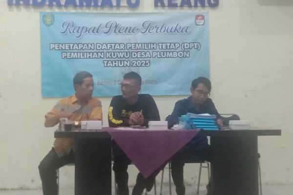 Panitia Pilwu Desa Plumbon Tetapkan DPT Pilwu 2025 sebanyak 4607Hak Pilih