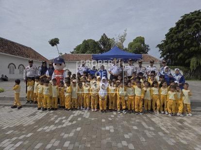 Serunya ‎Belajar Lalu Lintas, Dishub Indramayu Kenalkan SALUD ke Anak TK