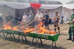 Dari Narkotika hingga Uang Palsu, Kejari Indramayu Musnahkan Barang Bukti